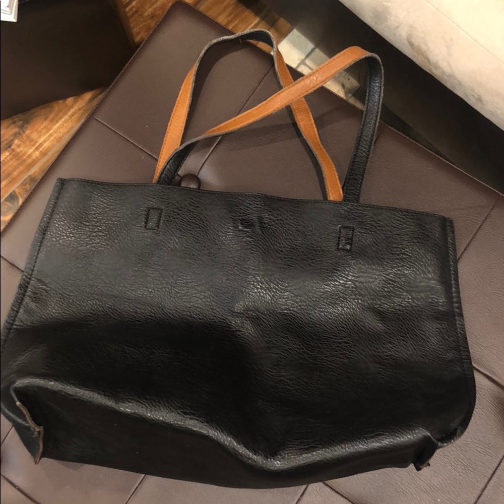 Reversible Leather Shoulder Bag